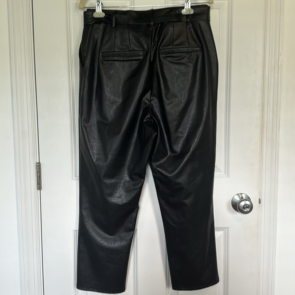EXPRESS | Super High Waisted Faux Leather Belted Ankle Pant Women’s M - Picture 6 of 6